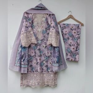 Category: 3Pc, Shirt, Trouser, Cotton Silk Dupatta